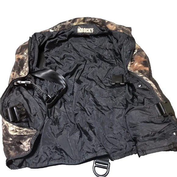 Rocky CSS Fleece Vest Mossy Oak Treestand harness Hunting Size L - Picture 2 of 16